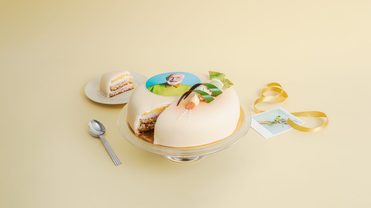 Rund marsipankake Min Kake