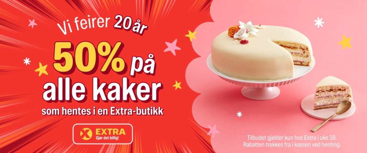 EXTRA 20år Min kake Annonse1