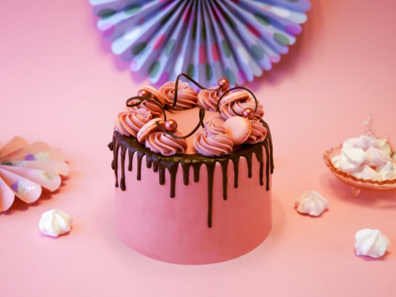 Dripcake Sjokolade og jordbær Min Kake