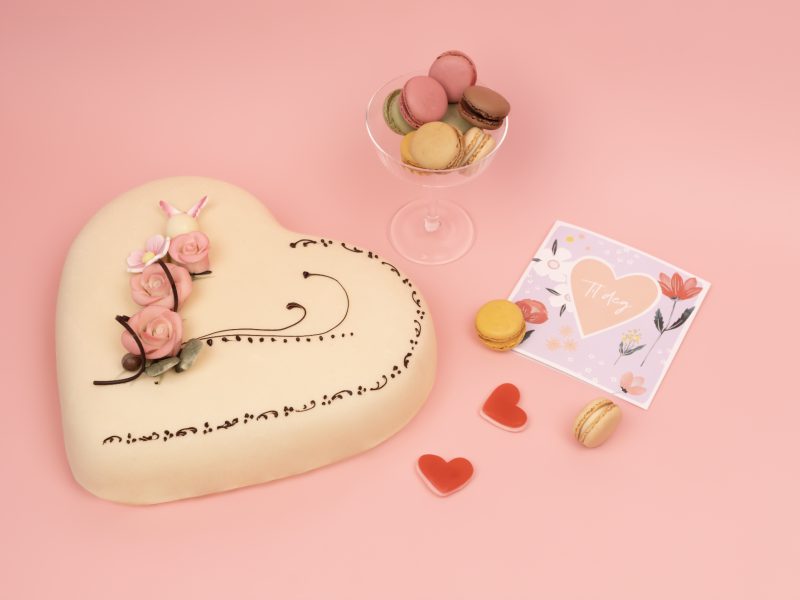 Hjertekake marsipan Min Kake